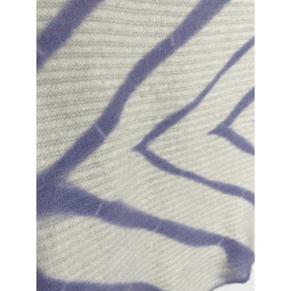 THE ELDER STATESMAN Bermuda Ivory & Blue Cashmere T-Shirt Luxury Handspun S - Picture 11 of 14